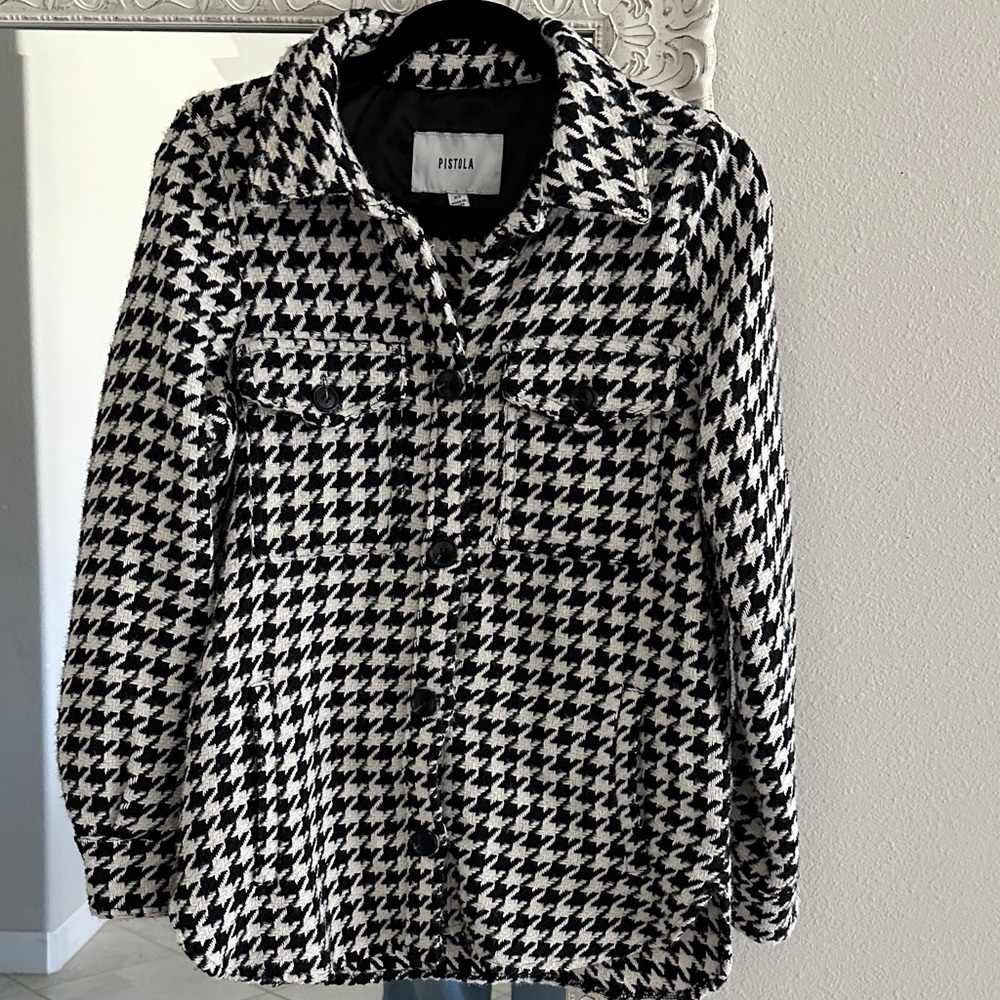 pistola Black & White Houndstooth Jacket